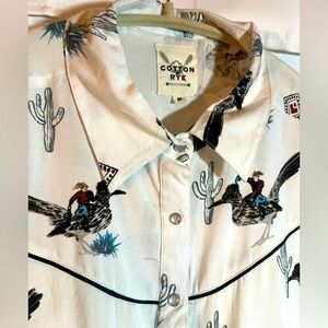Cotton & Rye Rodeo Bird Cowboy Pearl Snap Western Shirt